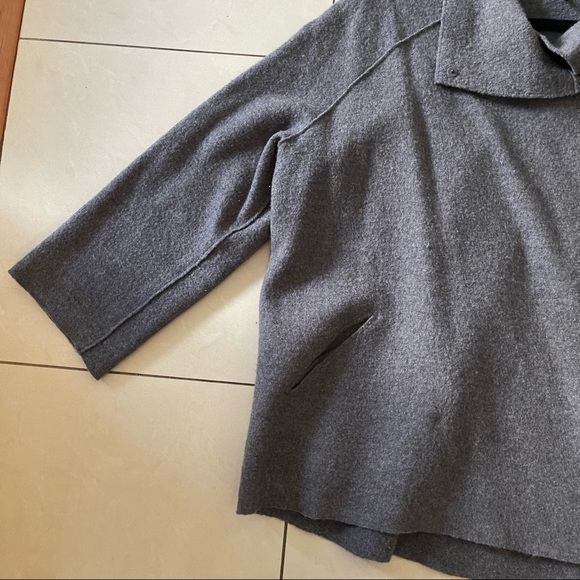Eileen Fisher Funnel Collar Wool Jacket - Picture 5 of 9